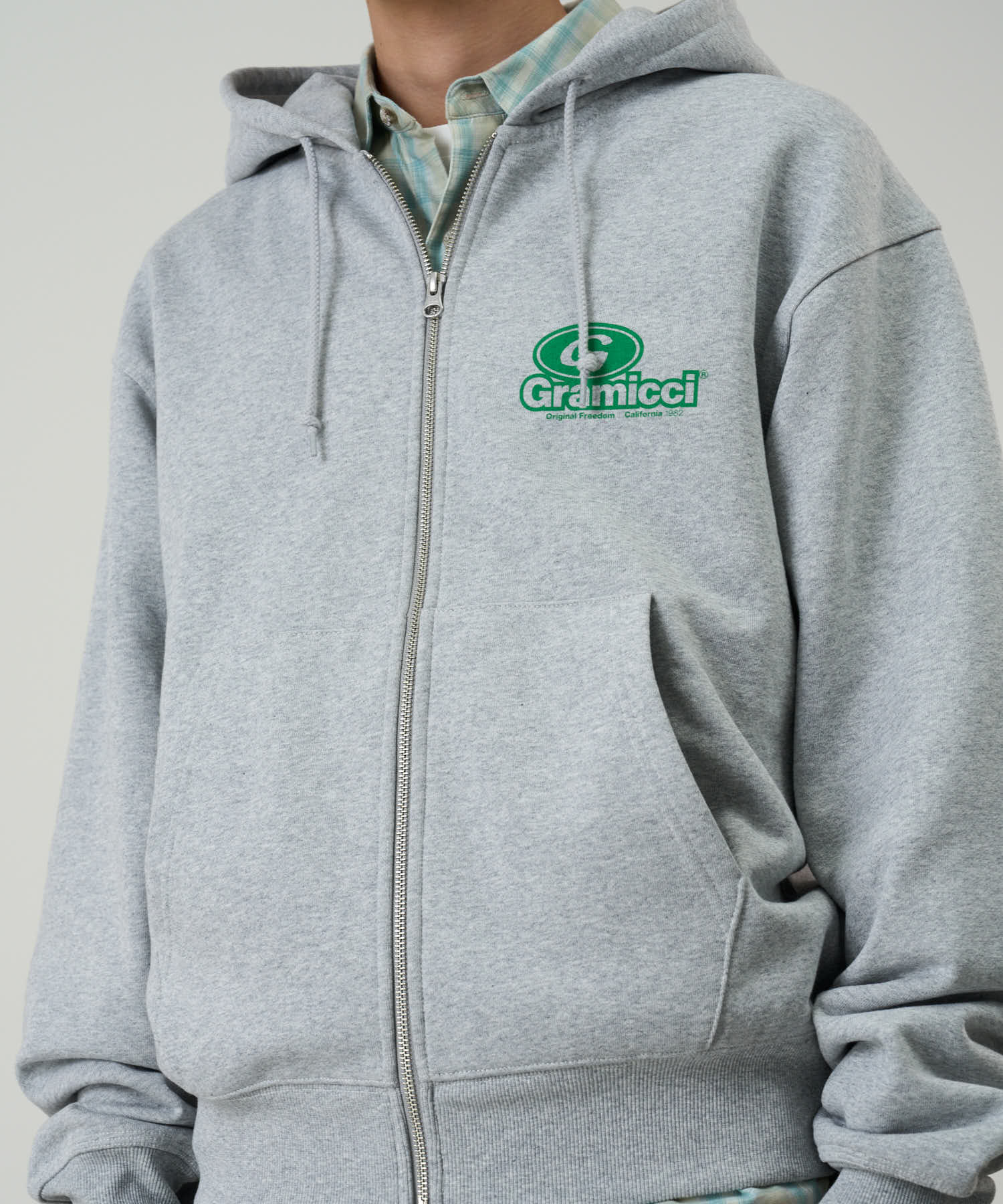 '82 Zip Hooded Sweatshirt - Heather Grey - Image 2