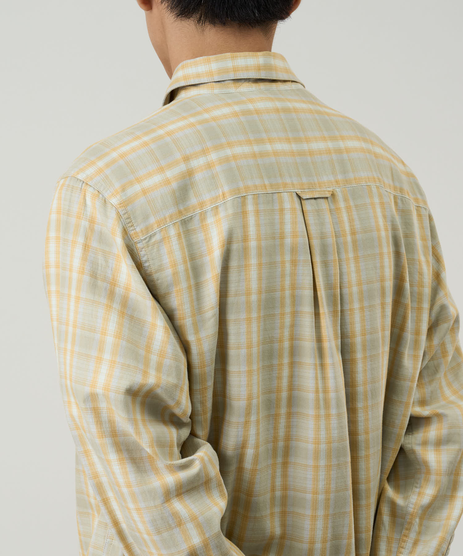 Checkered Ombre Shirt - Mustard - Image 2