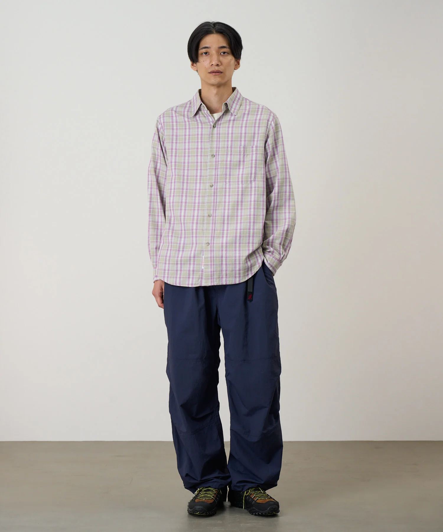 Checkered Ombre Shirt - Purple - Image 3
