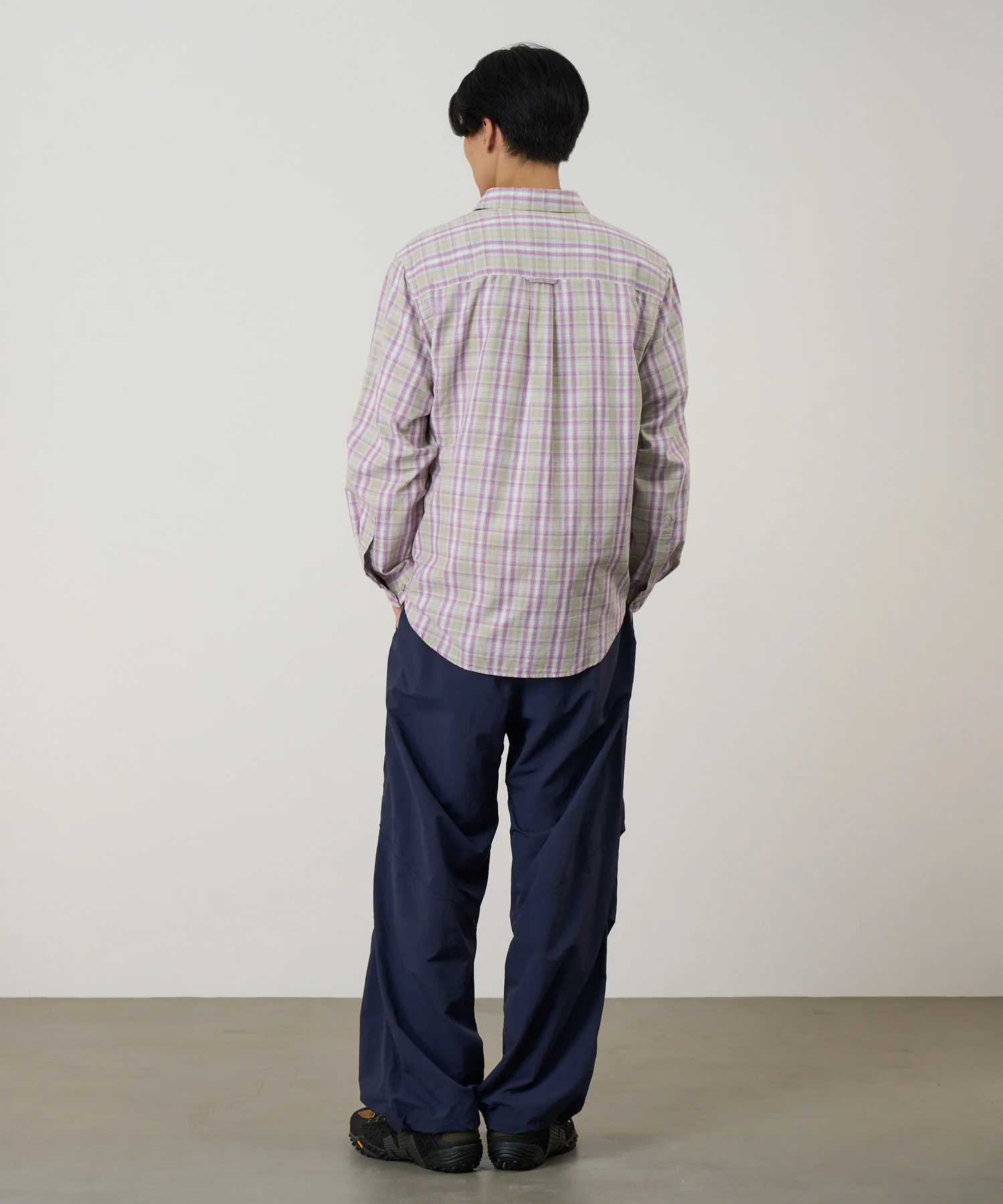 Checkered Ombre Shirt - Purple - Image 4
