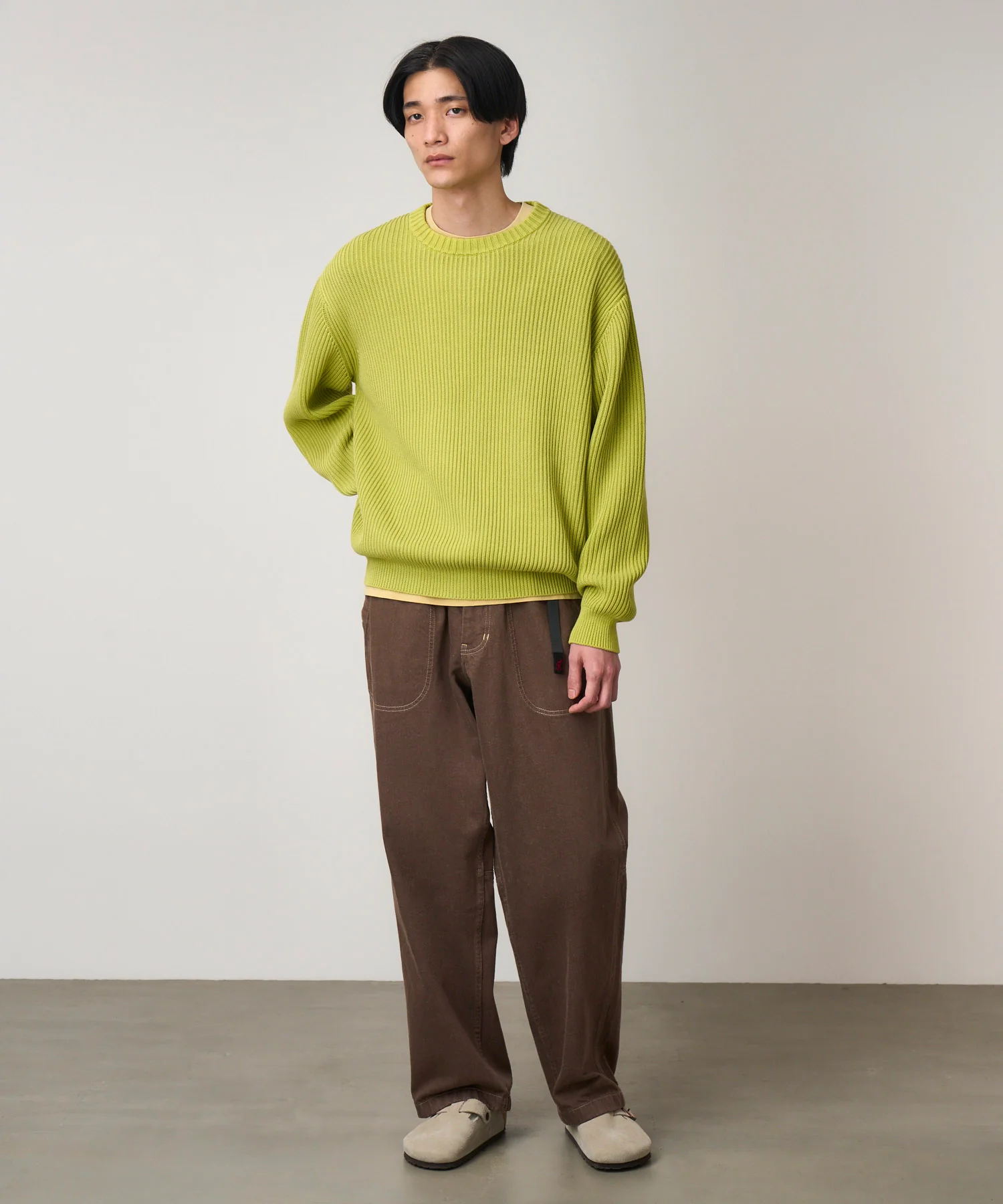Cotton Knit Sweater - Mist Green - Image 3