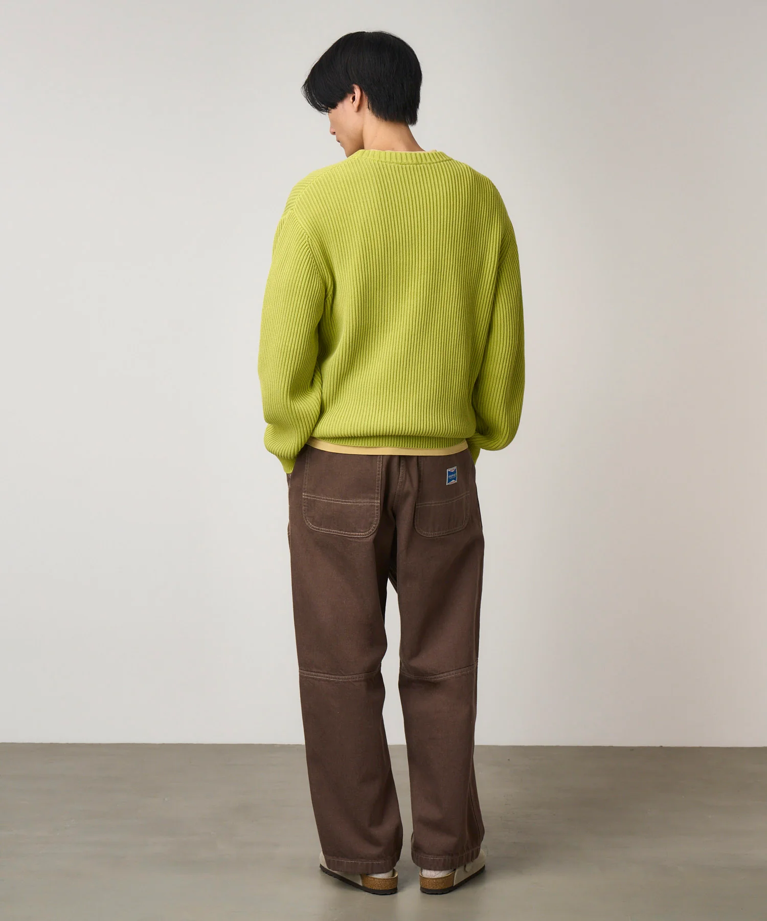 Cotton Knit Sweater - Mist Green - Image 4