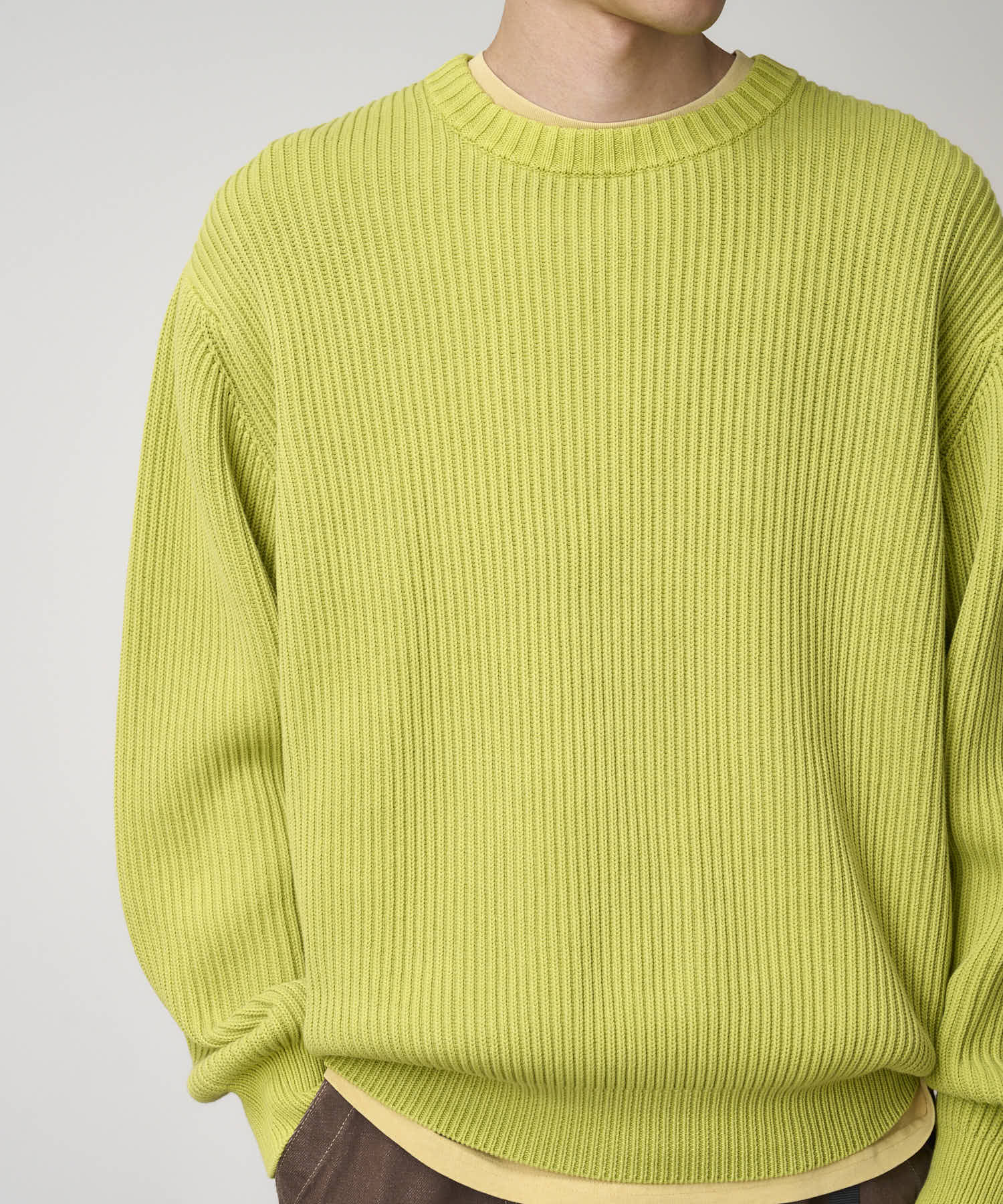 Cotton Knit Sweater - Mist Green - Image 5