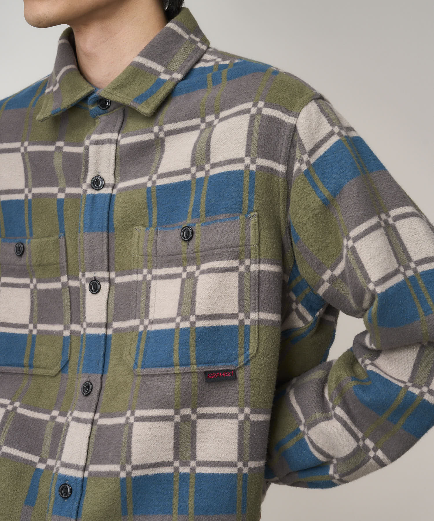 Flannel Anthony Shirt - Silver Check - Image 6