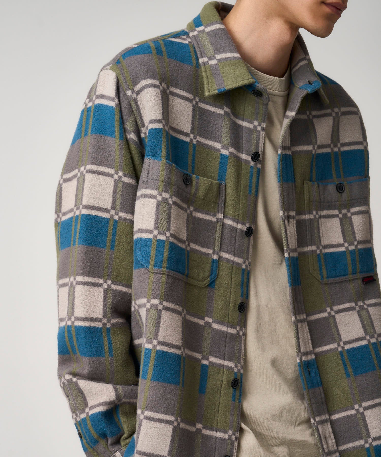 Flannel Anthony Shirt - Silver Check - Image 7