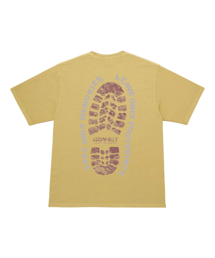 Footprints Tee Pigment Dyed - Sulphur Pigment