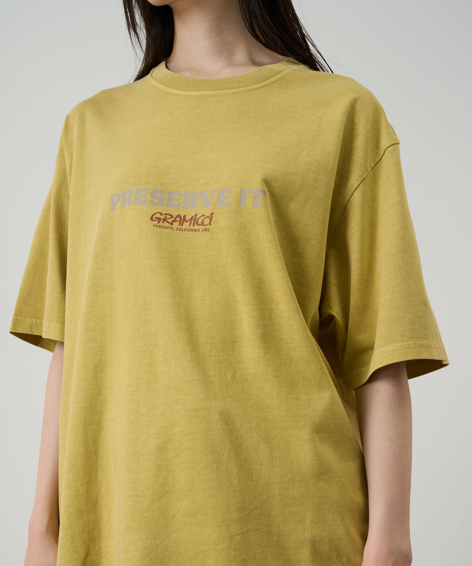 Footprints Tee Pigment Dyed - Sulphur Pigment - Image 2