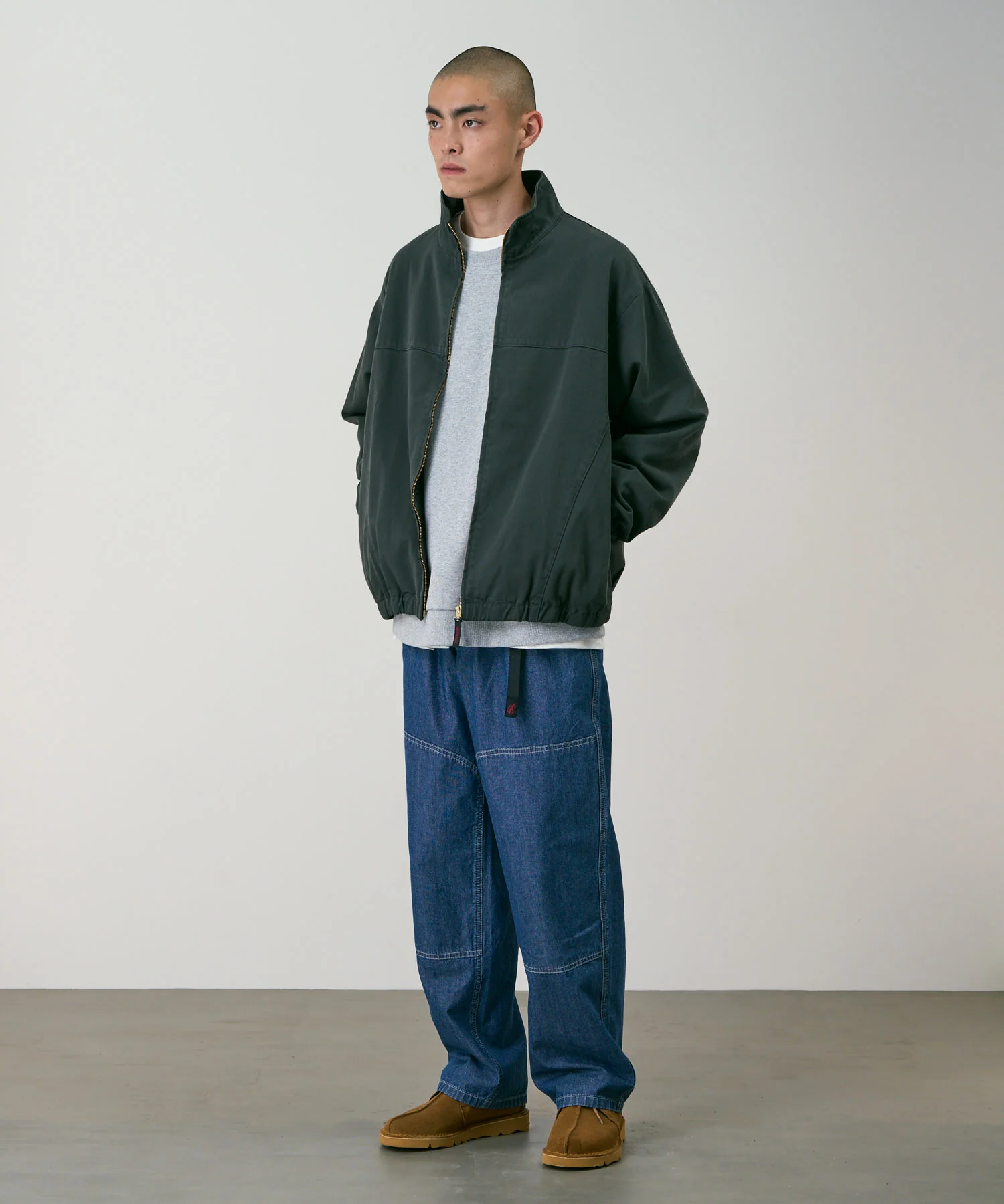 Japanese Chambray Double Knee - Blue - Image 3