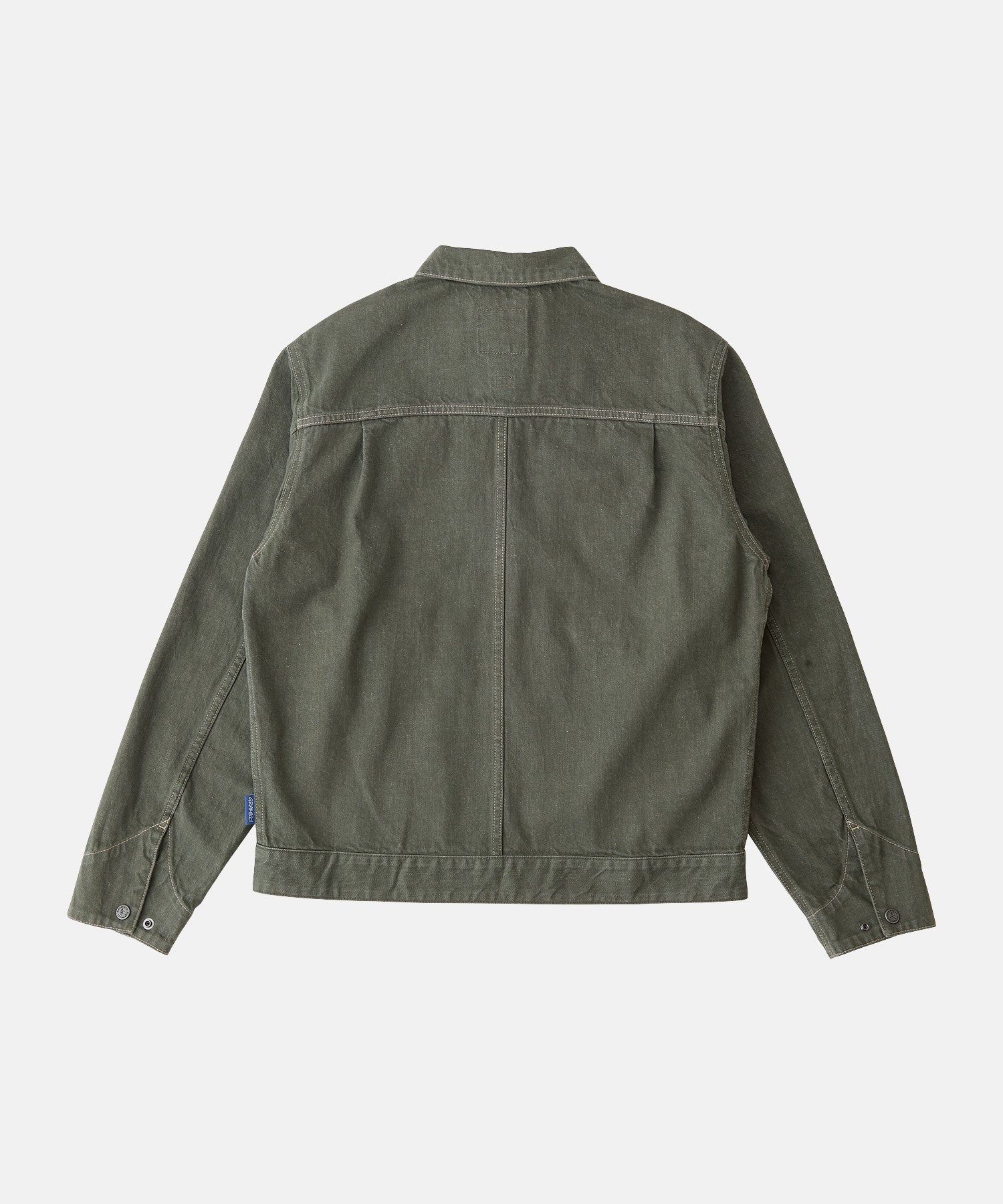 Japanese Slub Denim Jacket - Dark Sage - Image 10