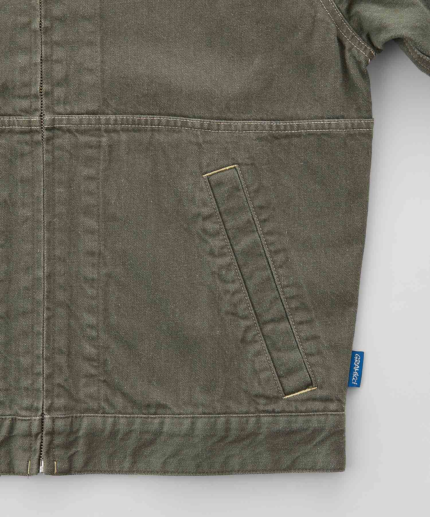 Japanese Slub Denim Jacket - Dark Sage - Image 8