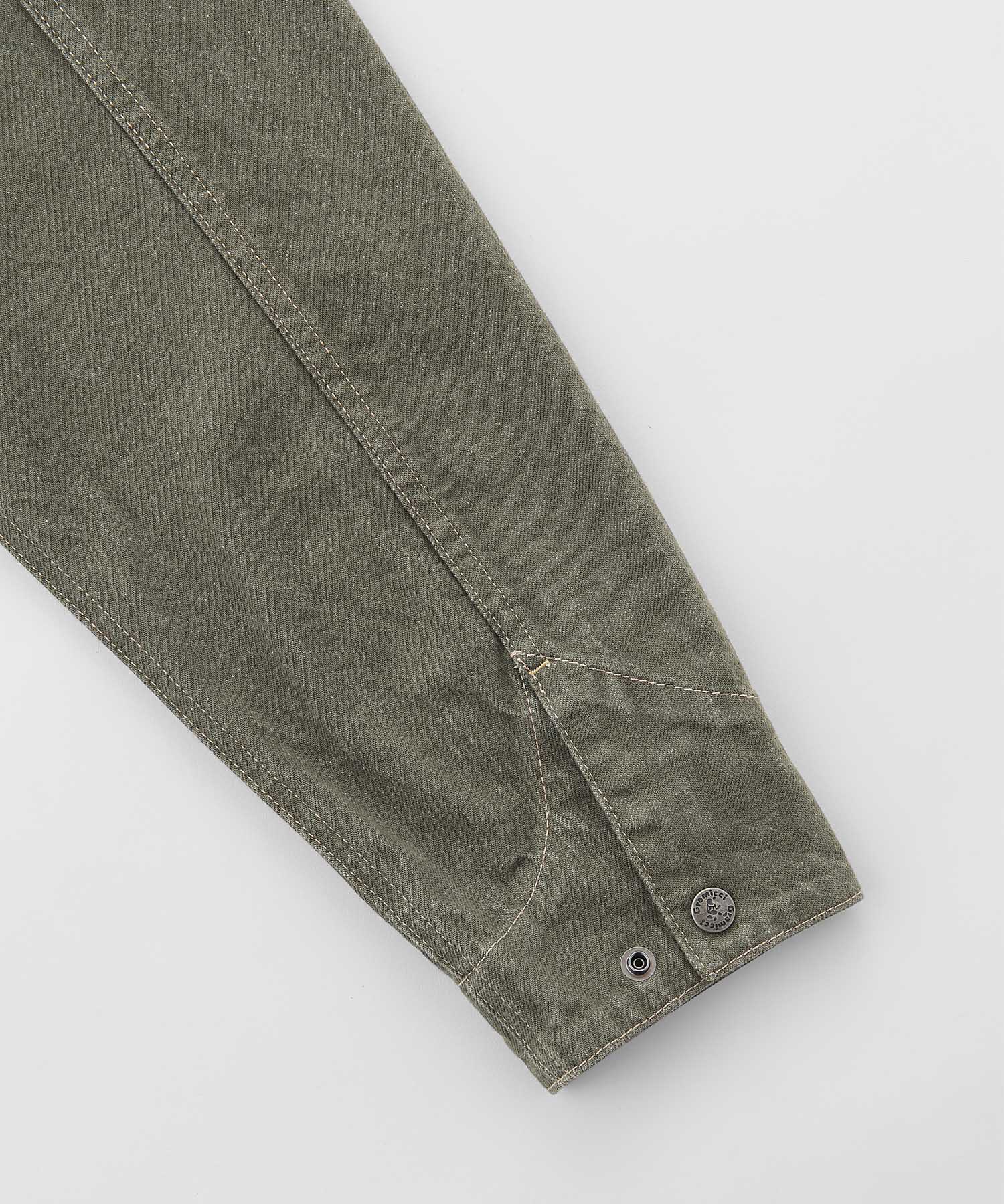Japanese Slub Denim Jacket - Dark Sage - Image 9