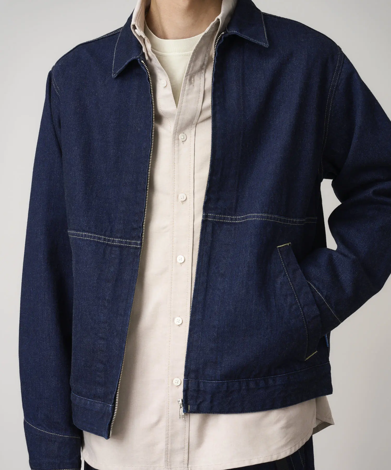 Japanese Slub Denim Jacket - Indigo - Image 3
