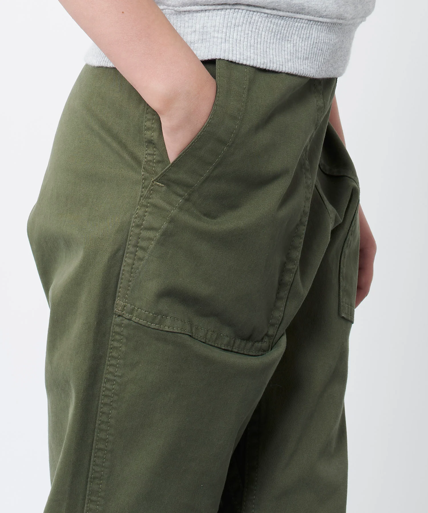Junior Loose Tapered Pant - Olive - Image 9