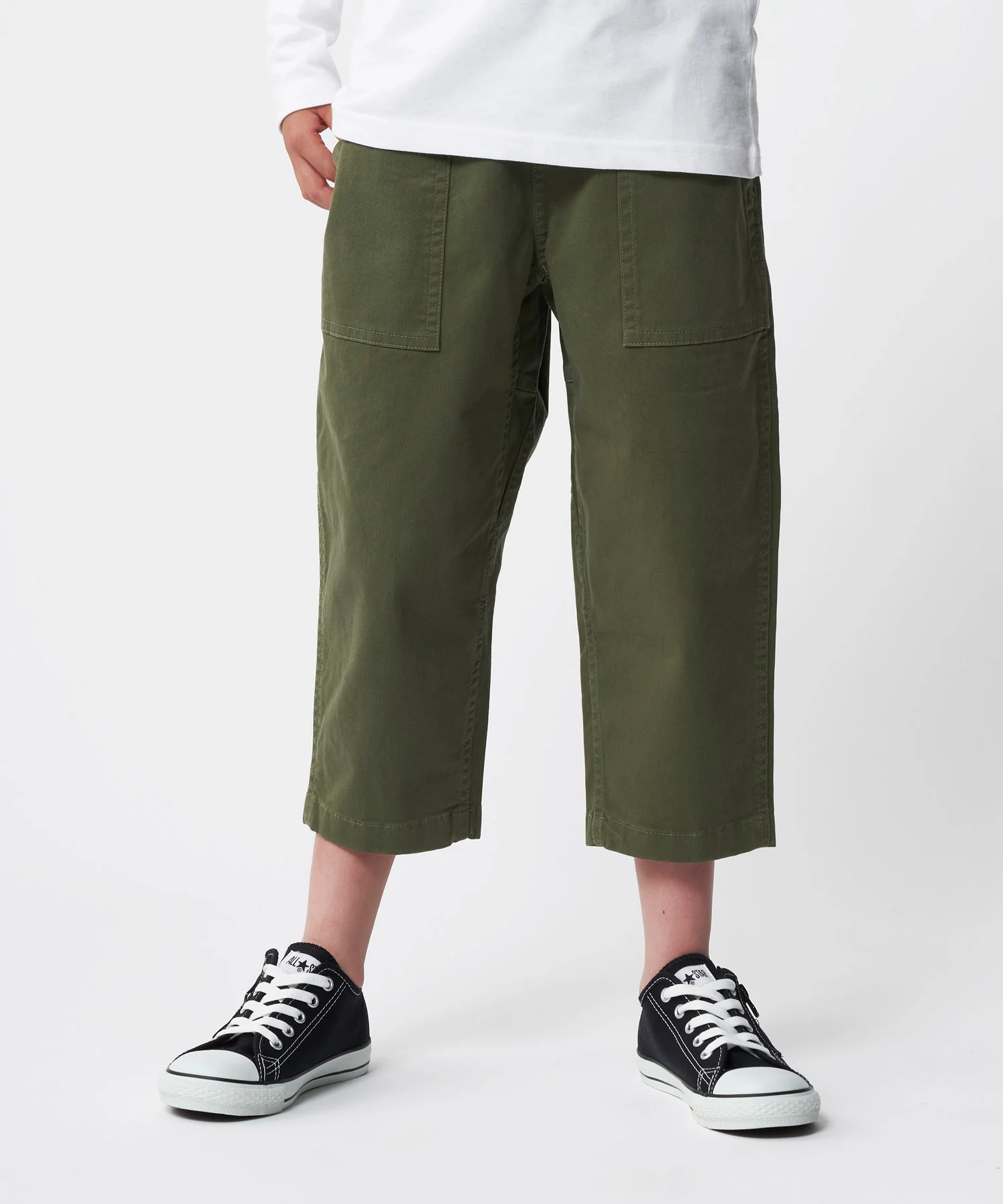 Kids Loose Tapered Pant - Olive - Image 7