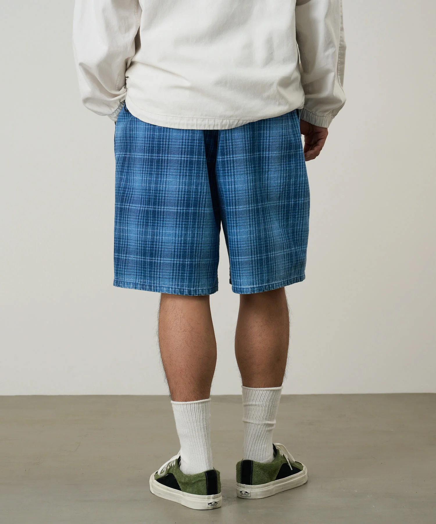 Lagoon Short Denim Plaid - Indigo Checkered Plaid - Image 3