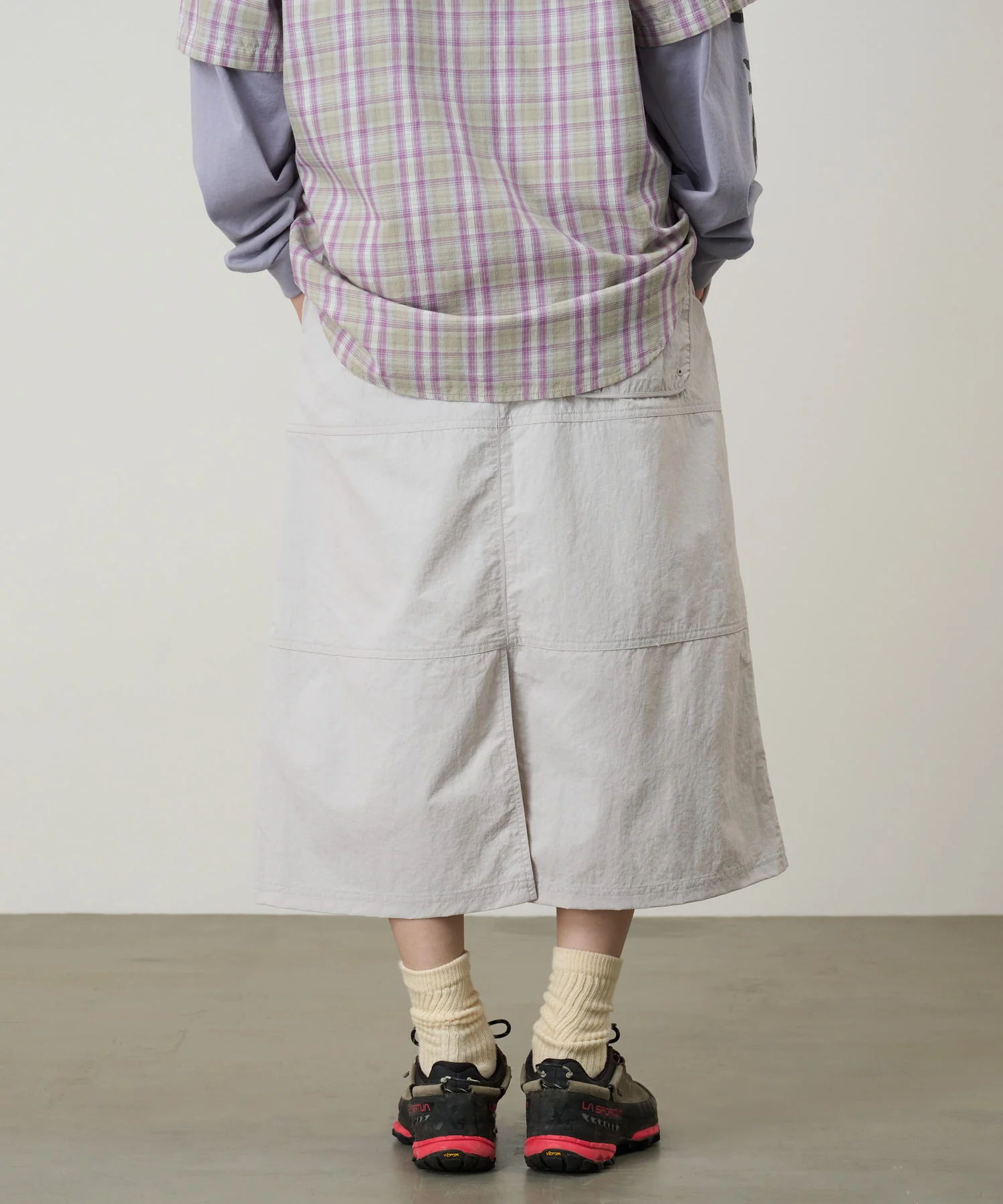Nylon Utility Skirt - Ecru - Image 3
