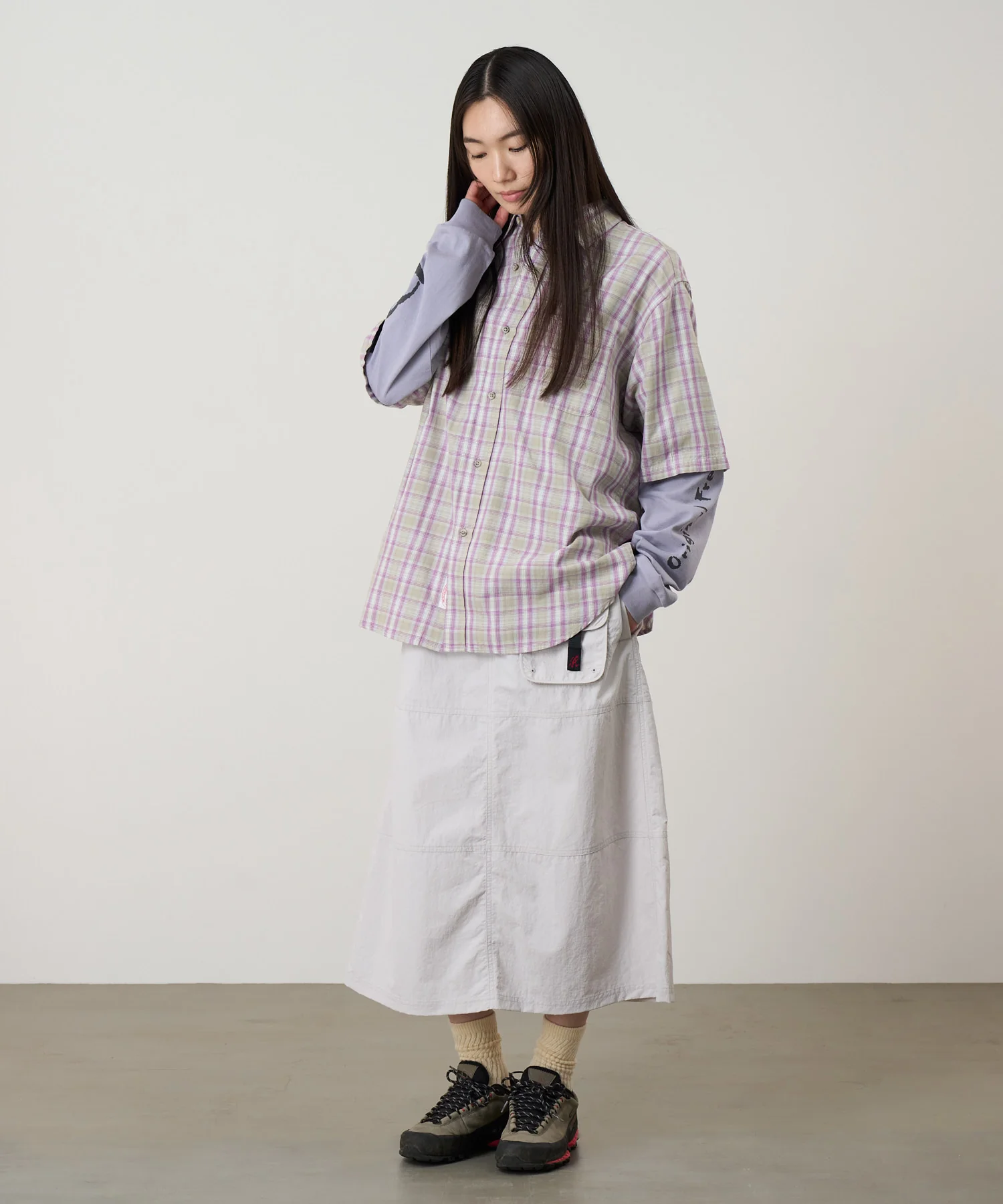 Nylon Utility Skirt - Ecru - Image 5