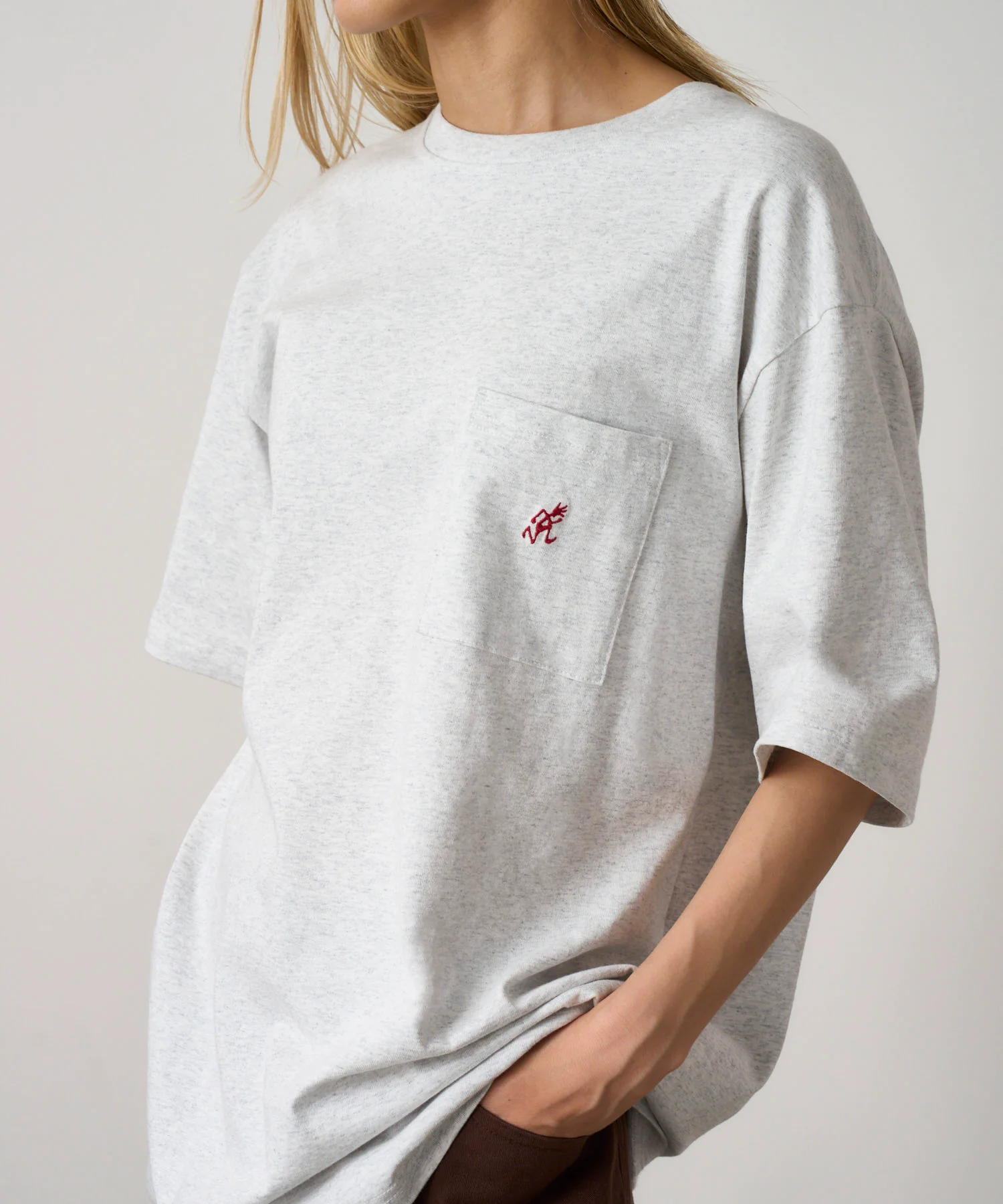 One Point Tee - Heather Ash - Image 3