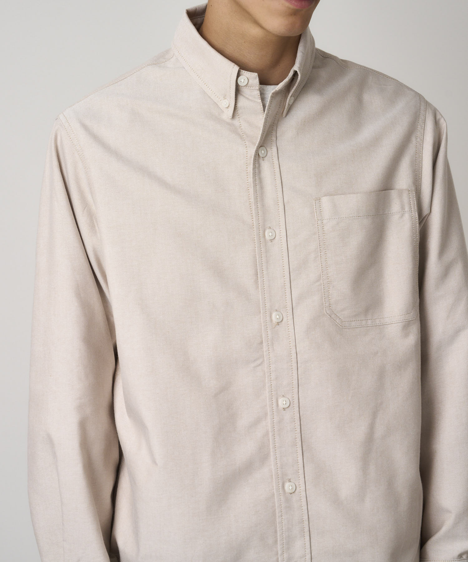 Oxford Button Down Stance Shirt - Ecru - Image 3