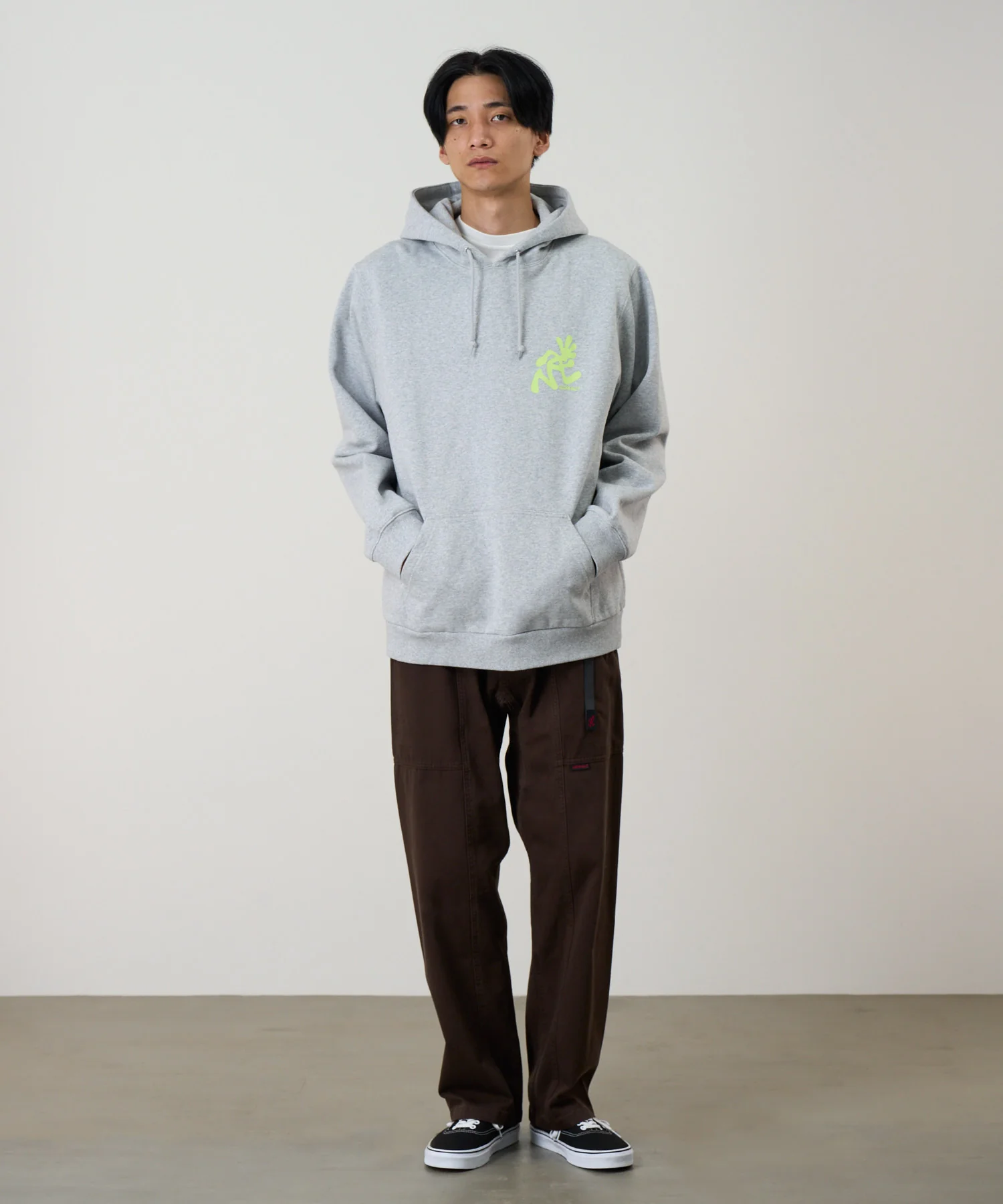 Running Man Hooded Sweatshirt - Heather Grey - Image 3