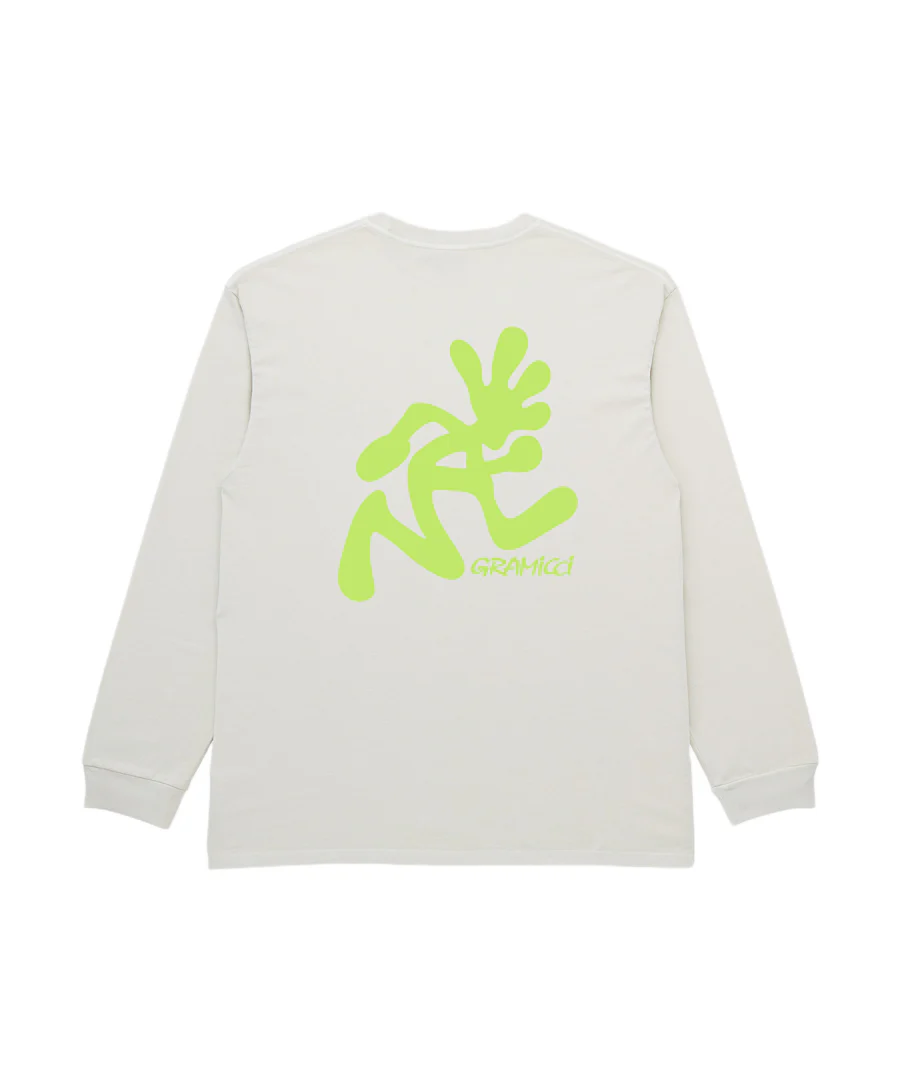 Running Man L/S Tee Pigment Dyed - Natural Pigment