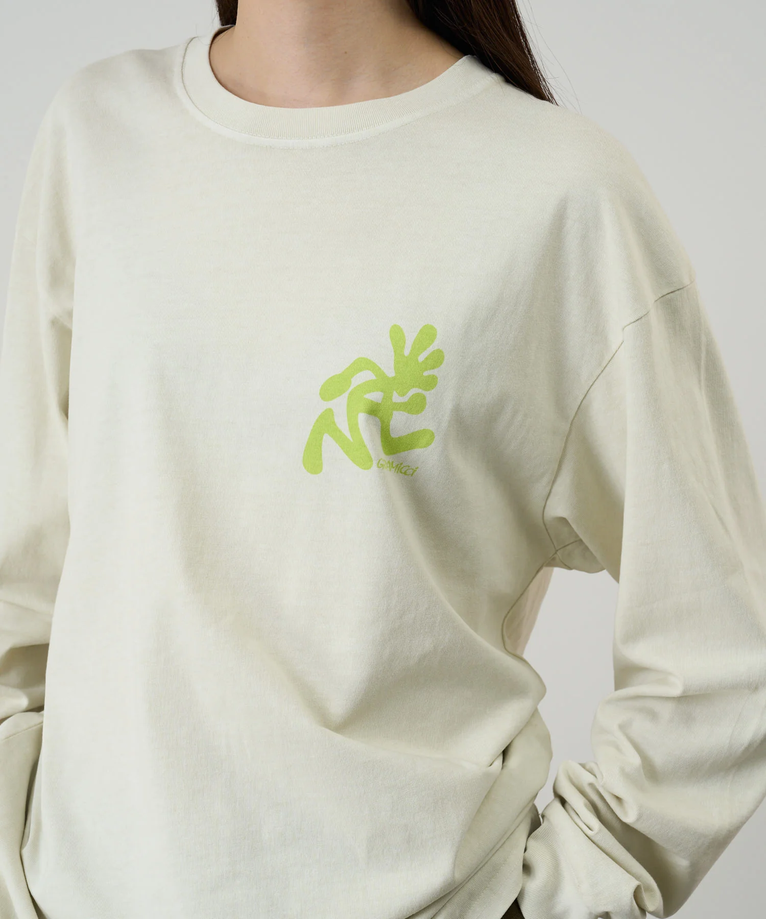 Running Man L/S Tee Pigment Dyed - Natural Pigment - Image 2
