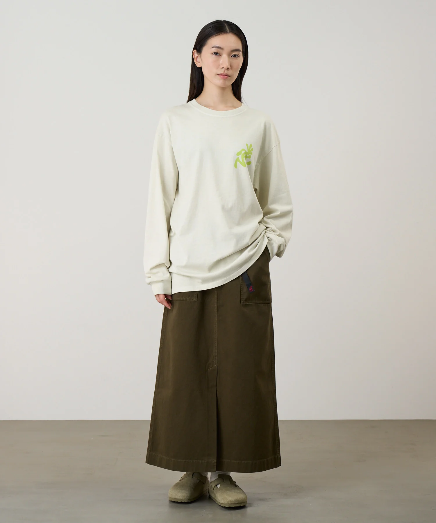 Running Man L/S Tee Pigment Dyed - Natural Pigment - Image 3
