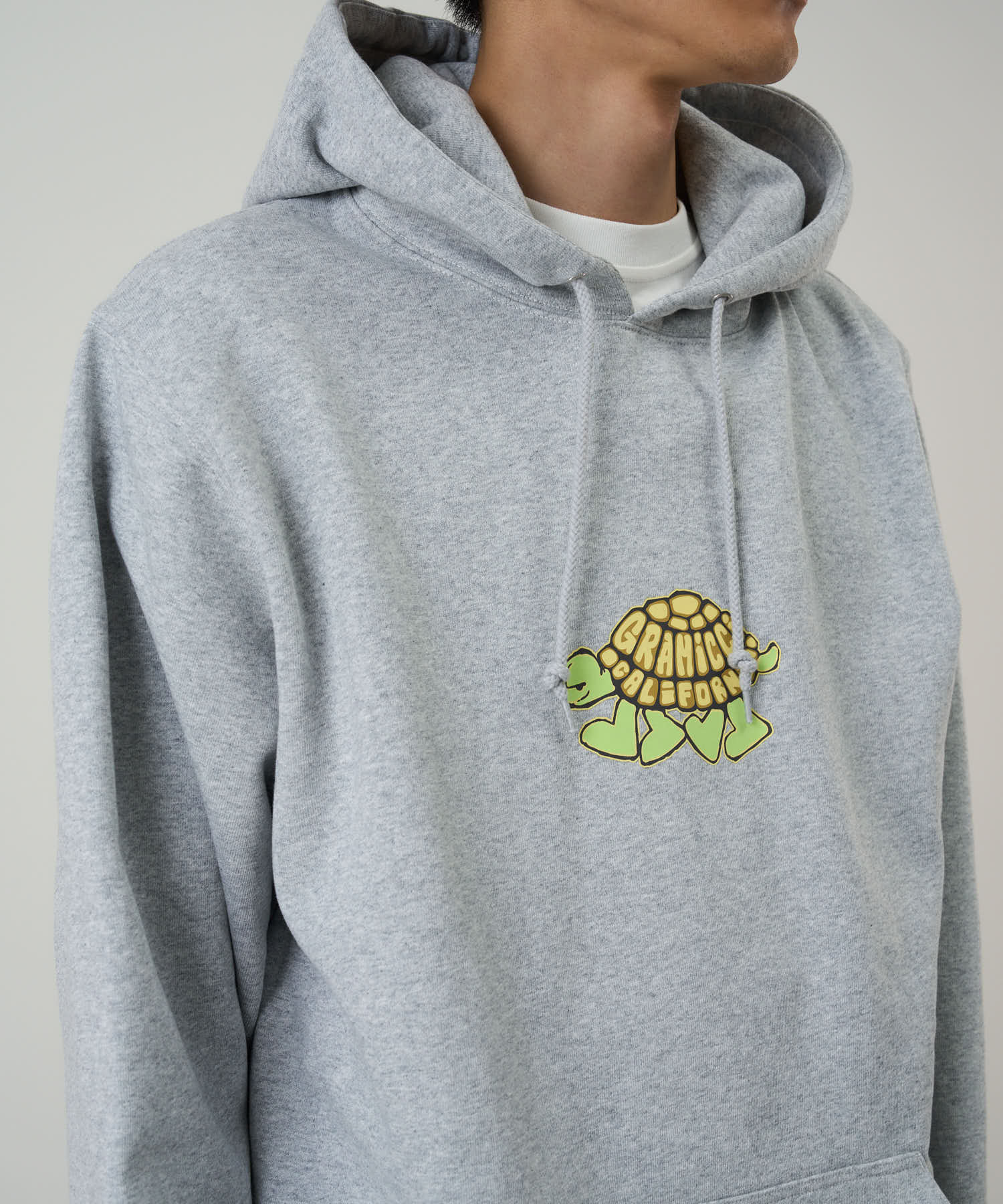 Turtle Hooded Sweatshirt - Heather Grey - Image 2
