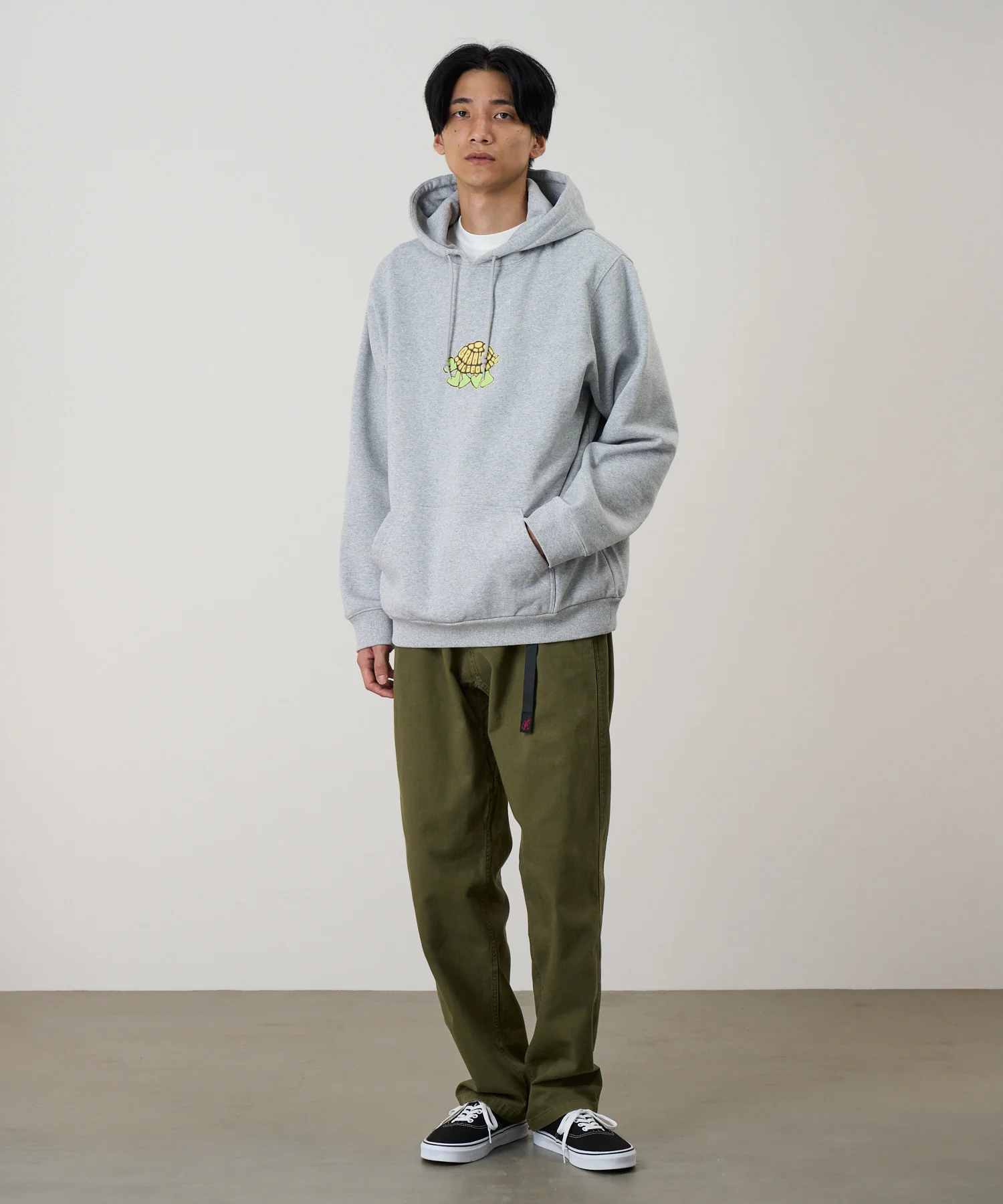 Turtle Hooded Sweatshirt - Heather Grey - Image 3