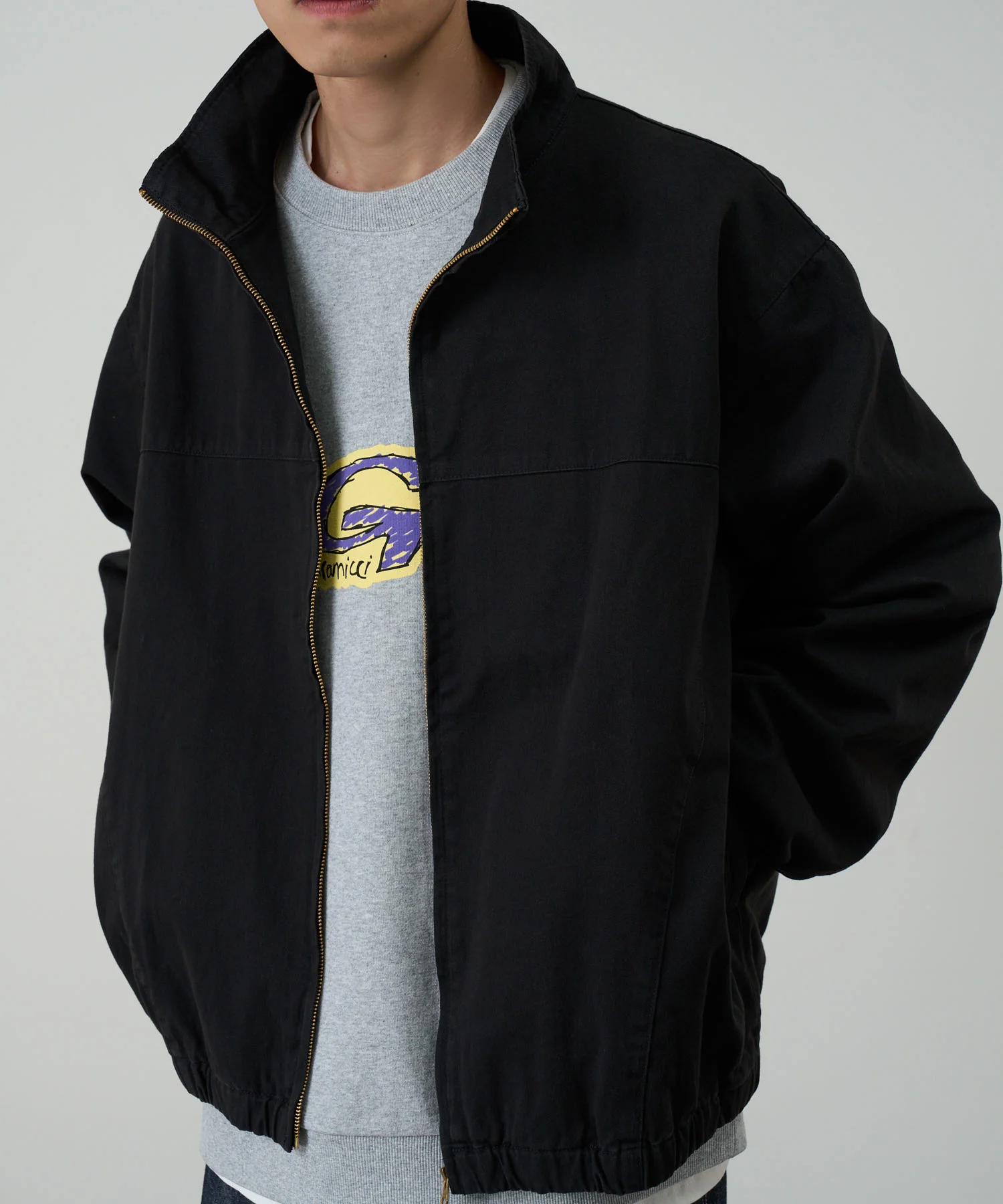 Twill-Around Jacket - Black - Image 3